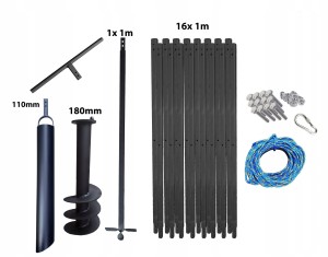 Wiertnica ręczna studni 17m 180mm szlamówka 110