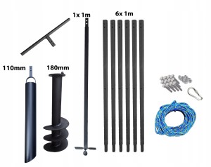 Wiertnica ręczna do studni 180mm 7m + szlamówka