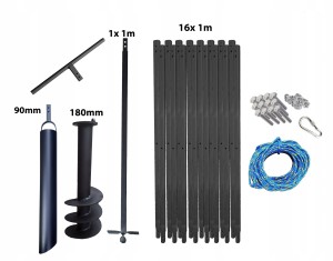 Wiertnica ręczna studni 17m 180mm szlamówka 90