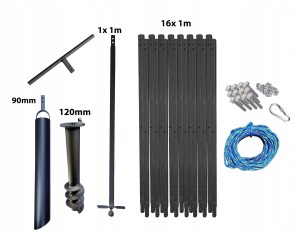 Wiertnica ręczna studni 17m 120mm szlamówka 90