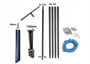 Wiertnica ręczna do studni 120mm 5m szlamówka 90mm