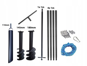 Wiertnica ręczna do studni 145+180mm 5m szlamówka