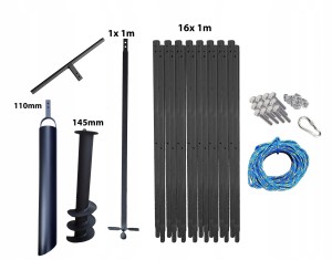 Wiertnica ręczna studni 17m 145mm szlamówka 110