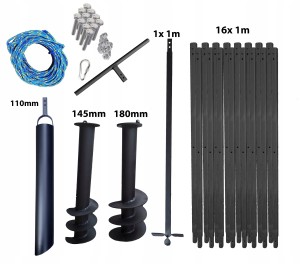 Wiertnica ręczna studni 17m 145+180 szlamówka 110