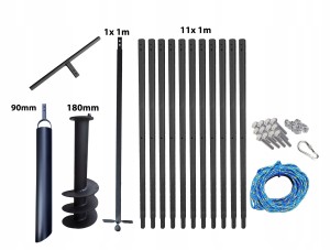 Wiertnica ręczna do studni 180mm 12m +szlamówka 90