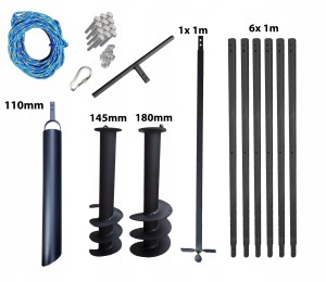 Wiertnica ręczna do studni 145+180mm 7m szlamówka