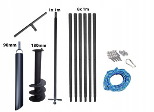 Wiertnica ręczna do studni 180mm 7m + szlamówka 90