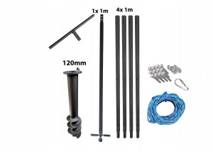 Wiertnica ręczna do studni 120mm 5m PWSAM