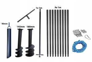 Wiertnica ręczna studni 145+180mm 10m szlamówka 90