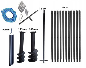 Wiertnica ręczna studni 145+180/12m + szlamówka 90