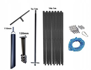 Wiertnica ręczna do studni 15m 120mm szlamówka 110
