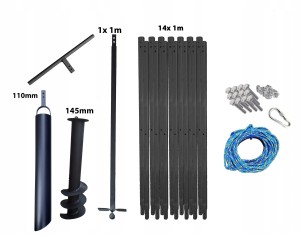 Wiertnica ręczna do studni 15m 145mm szlamówka 110