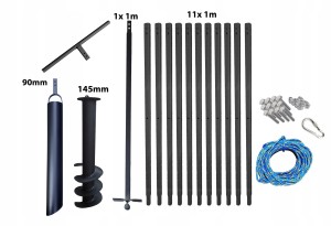 Wiertnica ręczna studni 145mm 12m szlamówka 90mm