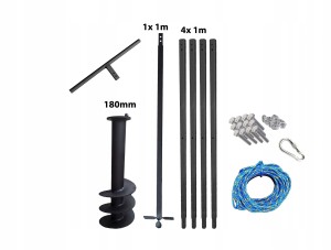Wiertnica ręczna do studni 180mm 5m PWSAM