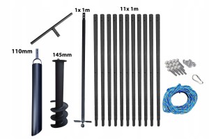 Wiertnica ręczna do studni 145mm 12m + szlamówka